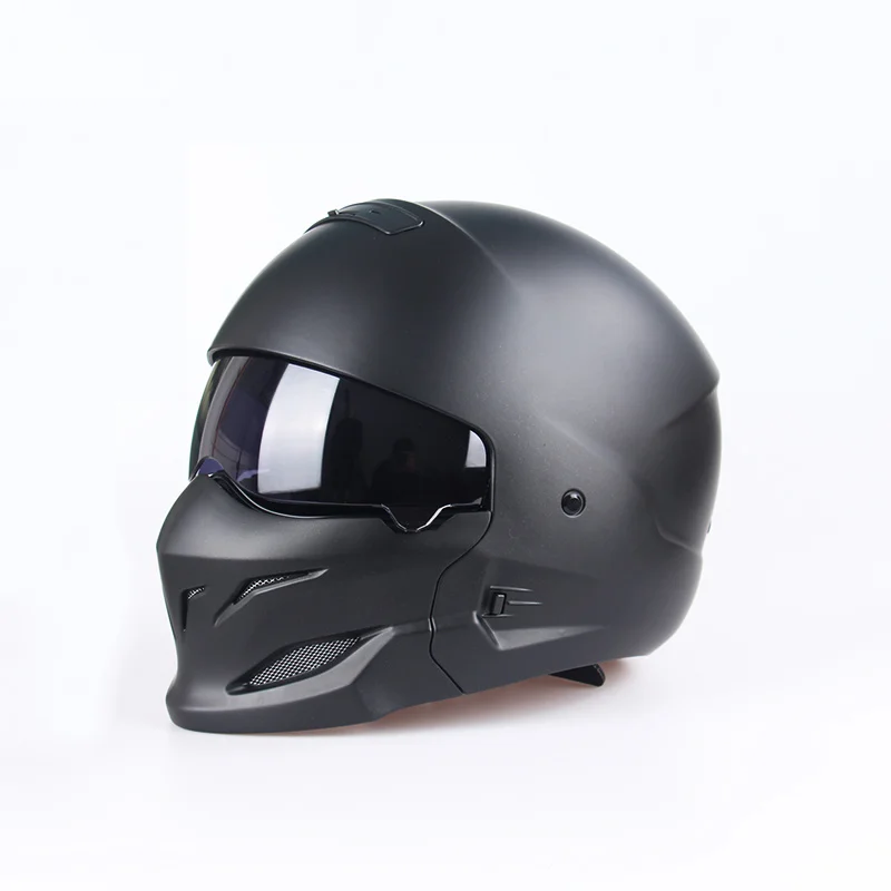 

Retro Helmet Multi-purpose Combination Helmet Motorcycle Locomotive Personality Half Predator Helmet