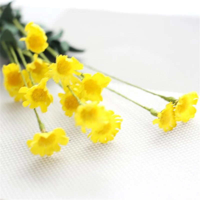 Искусственные маленькие цветы с ромашкой и хризантемой 1 комплект искусственные