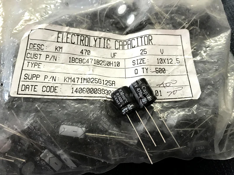 10 шт/25 шт 470 мкФ алюминиевая крышка 25В CAPXON км серии 10x12 5 мм 25V470uF высокое качество