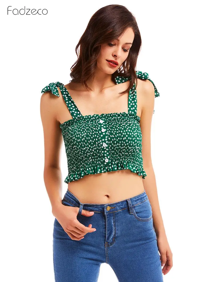 FADZECO 2019 новая женская одежда модный сексуальный женский жилет с цветочным