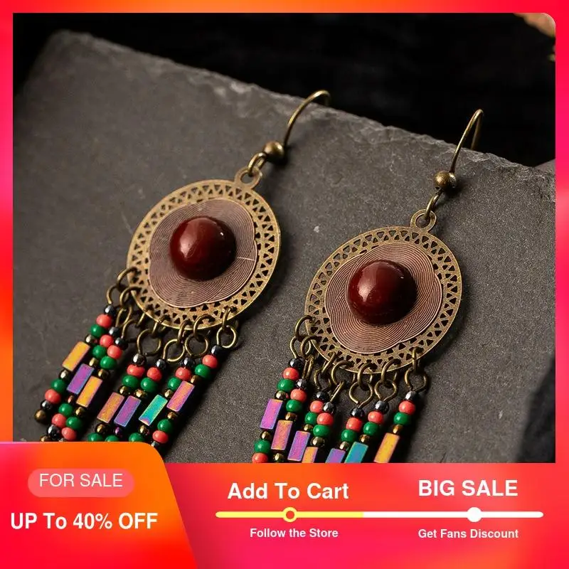 Boho Длинные висячие серьги для женщин йога коврики Gypsy постельные покрывала