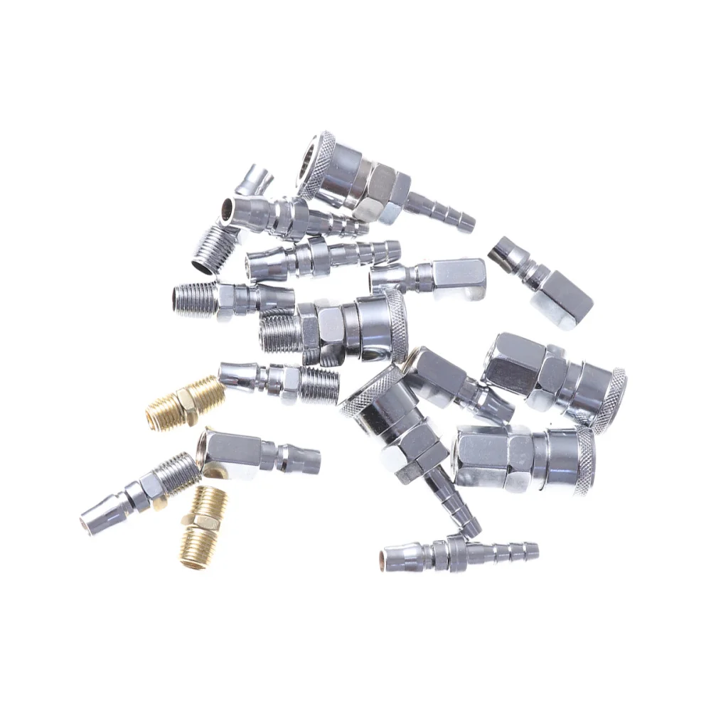 

18pcs Fast Joint Kit 1/4 Inch Air Line Hose Compressor Fitting Couplings Connector Release Male Female Air Tool Accessories