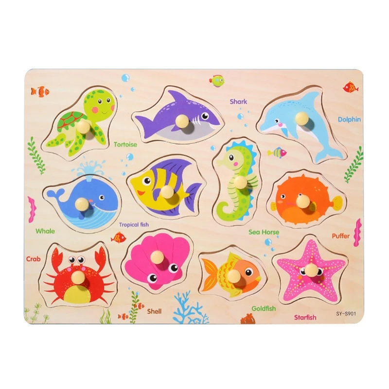 

Educational Wooden Animals Numbers Puzzle Gift for Children Above 3 Year Old H055