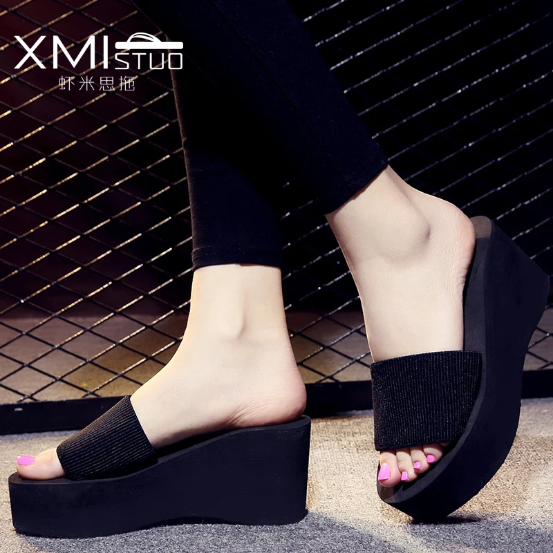 

Summer Fashion Ladies Slippers Thick Bottom Leopard Print Outdoor Flip-flop Beach Comfortable Women Sandals Eva Material