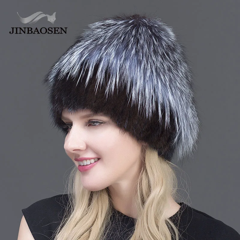 Женская новая зимняя меховая шапка с капюшоном из натурального меха норки и