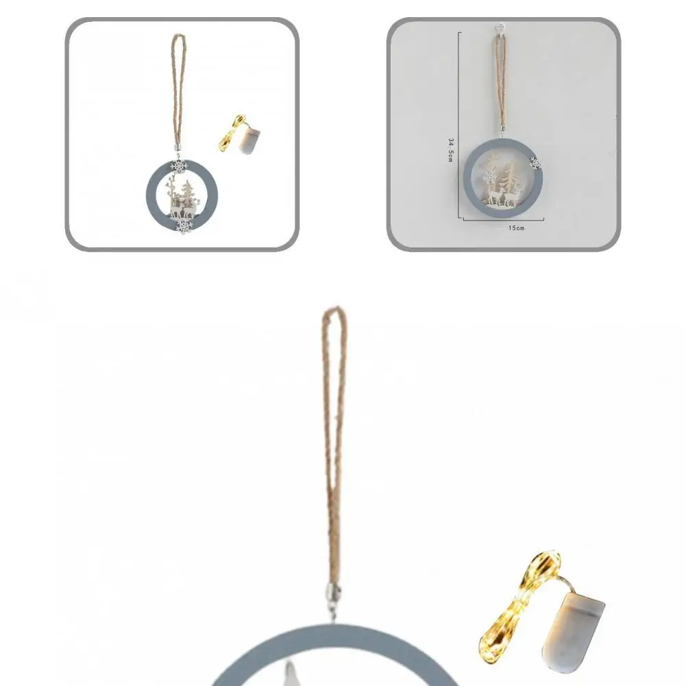 

Lightweight 1 Set Creative Birthday Wedding Hanging Tags Wood Hanging Pendant Tree Deer Pattern Party Favors