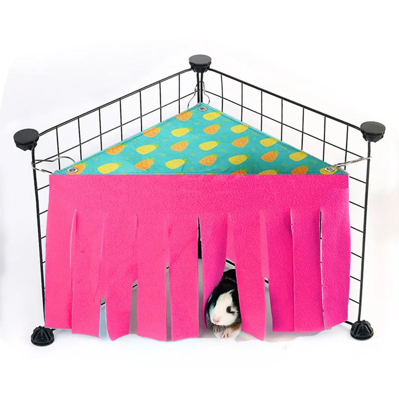 

Pet Supplies Hamster Hammock Tassel Corner House Curtain Tent Squirrel House Hamster Accessories Soft Guinea Pig Room Bed Cage