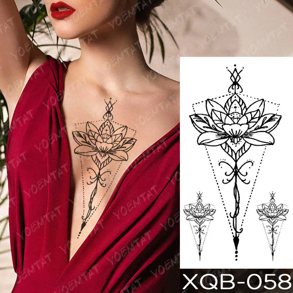 

Waterproof Temporary Tattoo Sticker Compass Rose Vine Dragon Flash Tattoos Bird Poem Body Art Arm Fake Tatoo Women Men