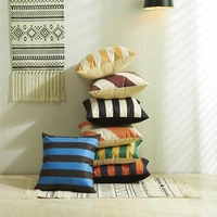 geometric cushion cover retro stripe pillow cover for sofa living room 4545 decorative housse de coussin nordic home decor