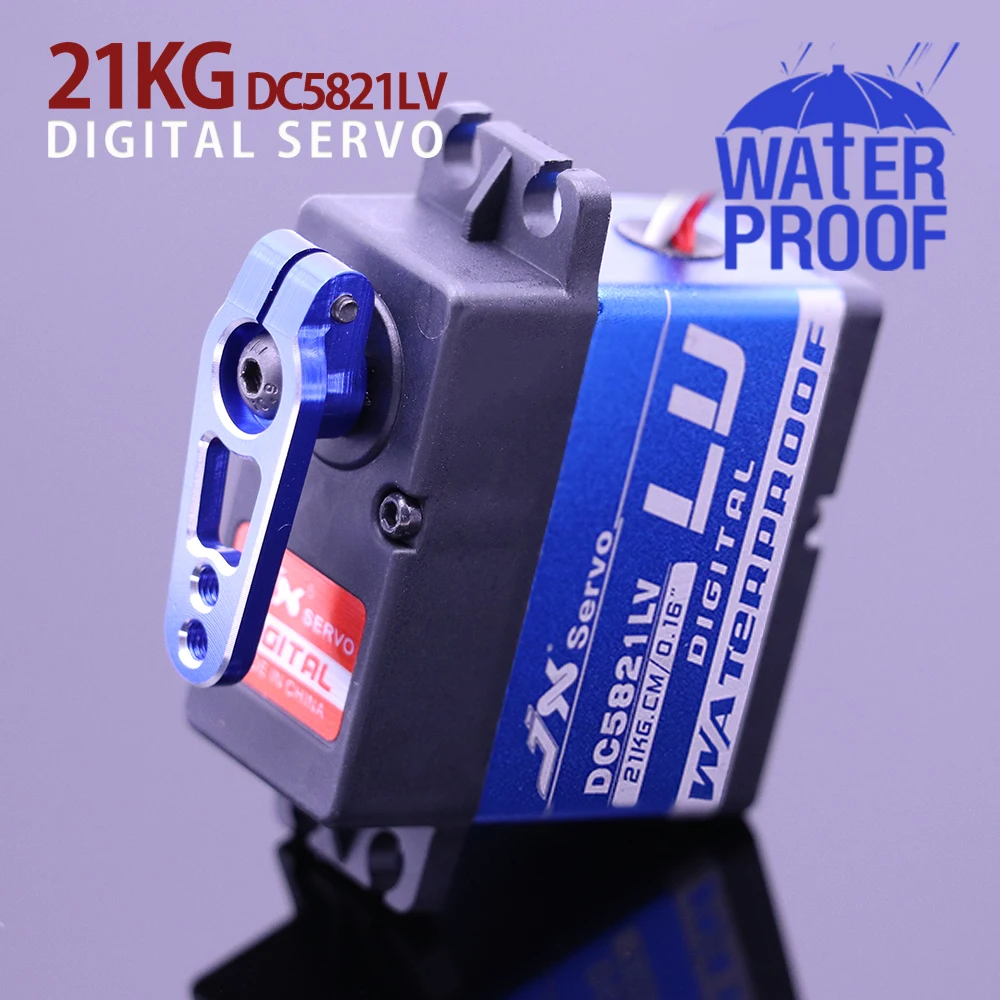 Водонепроницаемый металлический сервопривод JX DC5821LV 20 кг большой крутящий момент