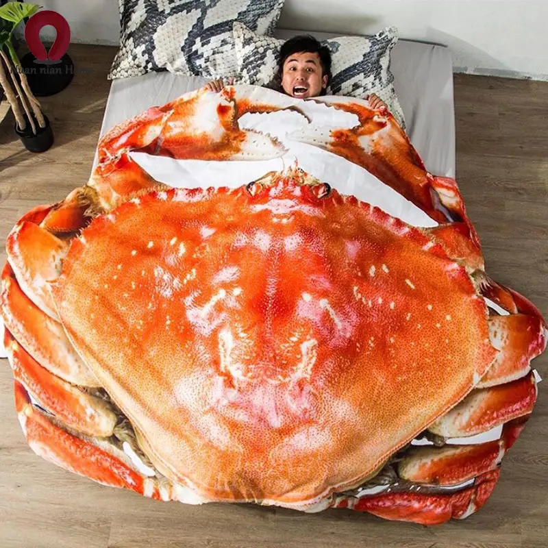 Краб Мультфильм стеганое одеяло с функцией кондиционирования воздуха 3D двойное