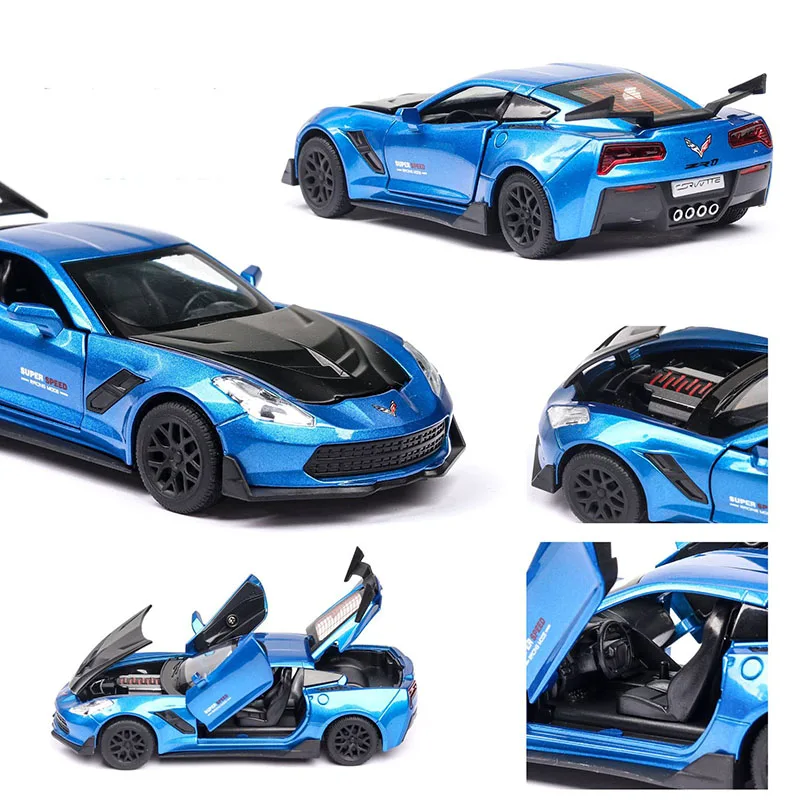 Литье под давлением 1:32 Corvette Supercar модель автомобиля металлический сплав