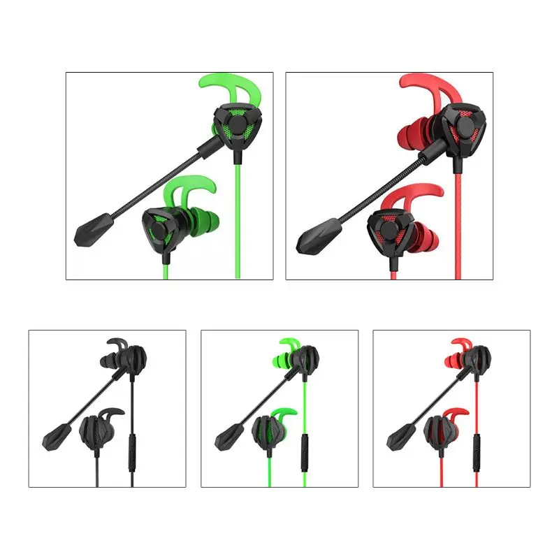 

Wired Gaming Headset In-Ear Earphones Noise Cancelling Stereo Earbud with Mic New