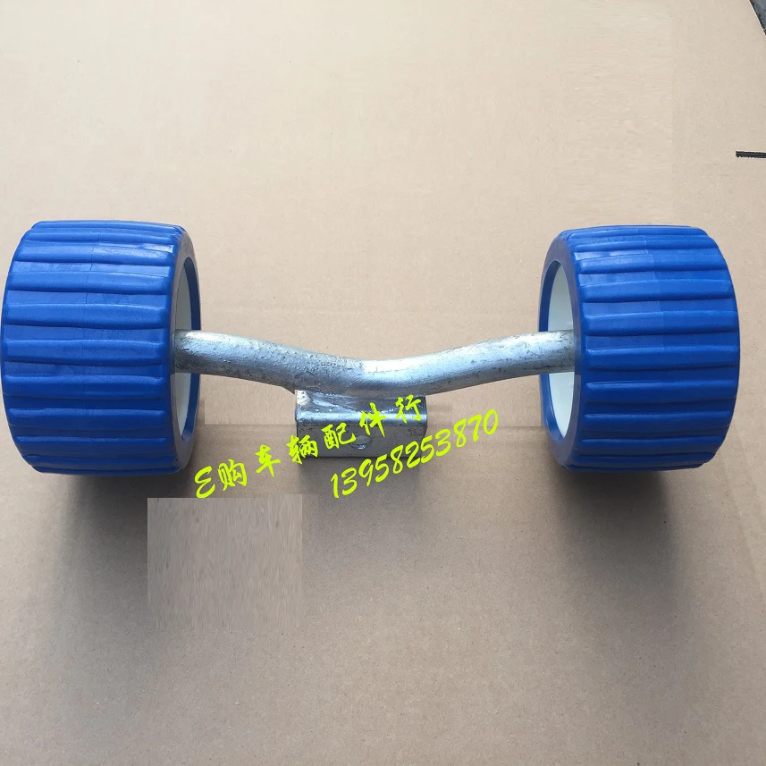 Катерный прицеп вращающиеся ролики. 4 &quotГолубой ребристый диаметр 18 мм. Мягкий