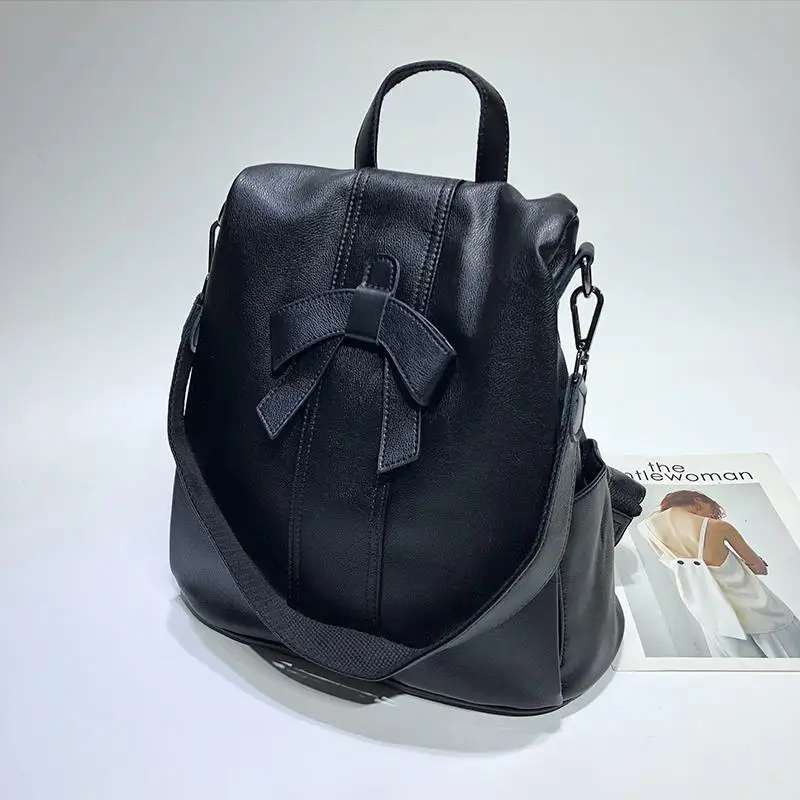 

Female Backpack Soft Leather Shoulder Bag New Design Women Backpack High Quality Travel School Bags