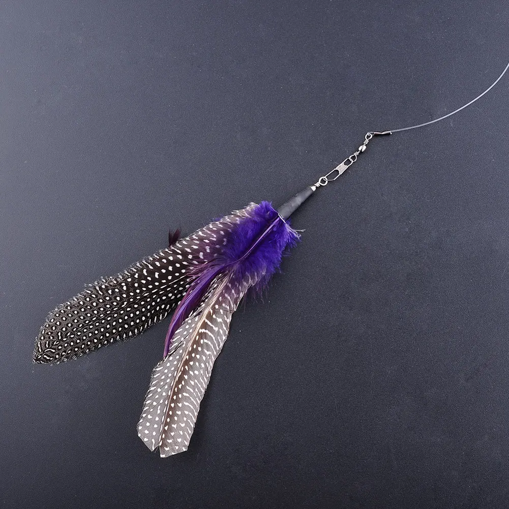 Bird Feather Pet Cat Black Kitten Toy Refills Wand Toys New Scalable Da Dog | Дом и сад