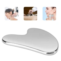 stainless steel face care massager facial roller guasha board tool beauty health heart shaped guasha board