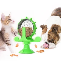 funny pet cat turntable toy 360 rotating windmill interactive training teasing puzzle exercise play game feeding leakage device