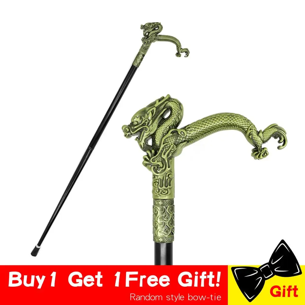Модная трость дракона винтажная металлическая китайского трости для ходьбы