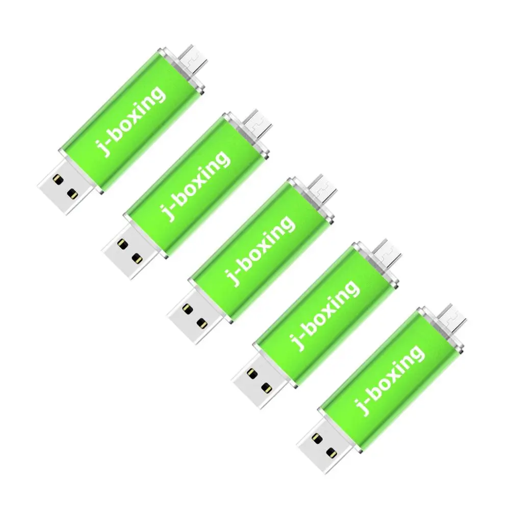 USB флеш накопитель OTG J boxing 5 шт. Micro Dual Port для ПК Samsung Huawei ноутбука 8 ГБ 16 32 64 Гб 128