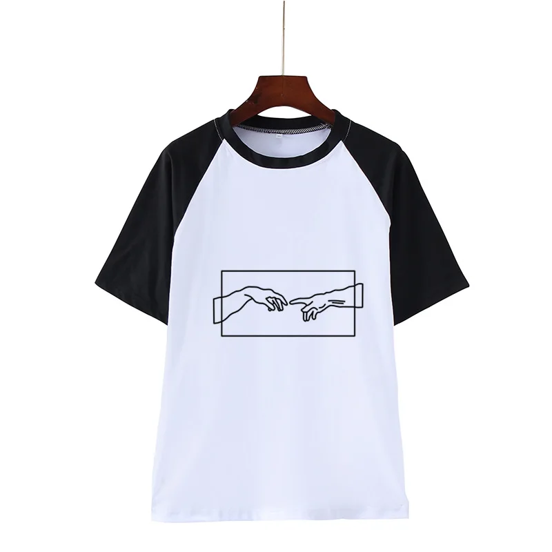 

MICHELANGELO MICHELANGELO hand creative tidal model of the original ms SuFeng raglan sleeve T-shirt coat
