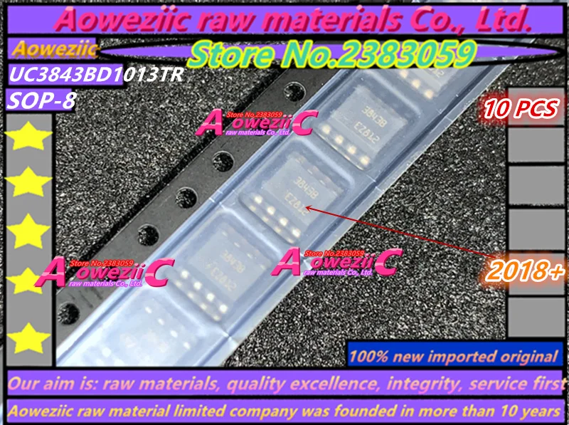 Aoweziic+ импортный UC3843BN UC3843B DIP-8 UC3843BD1013TR 3843B соп-8 импульсный чип питания UC3843