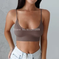 2020 summer cool women sexy solid color cami tank top bustier bra vest crop top bralette blouse singlet girls fashion tee tops
