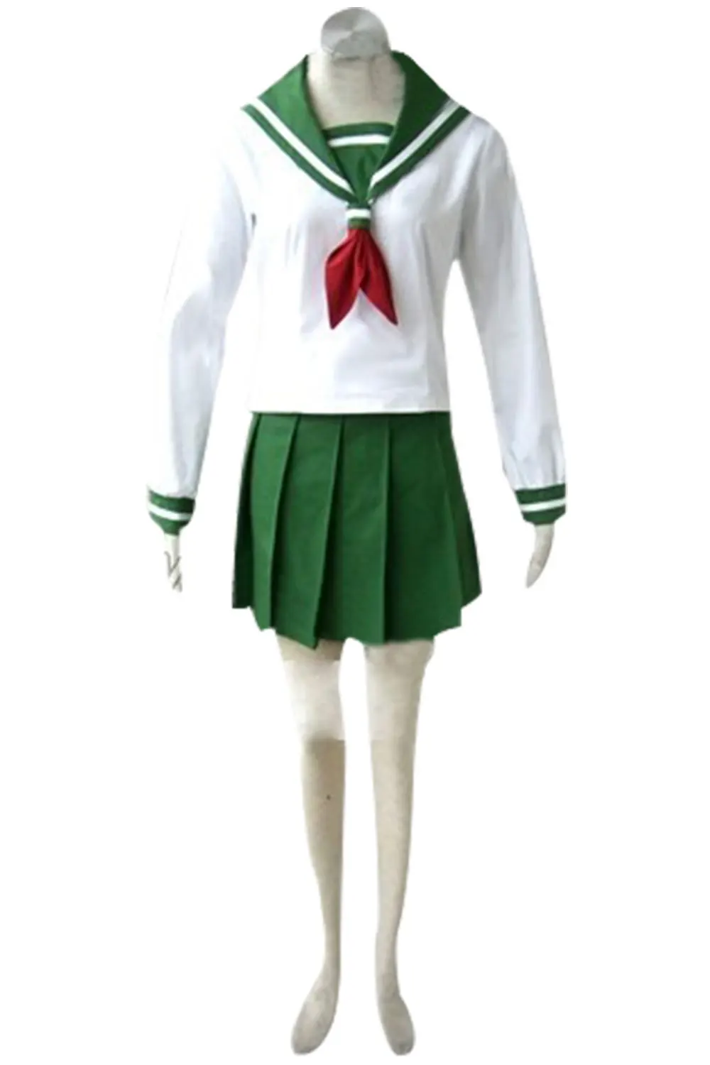Японское аниме инуяся Кагоме Higurashi Косплэй костюм Школьная униформа для