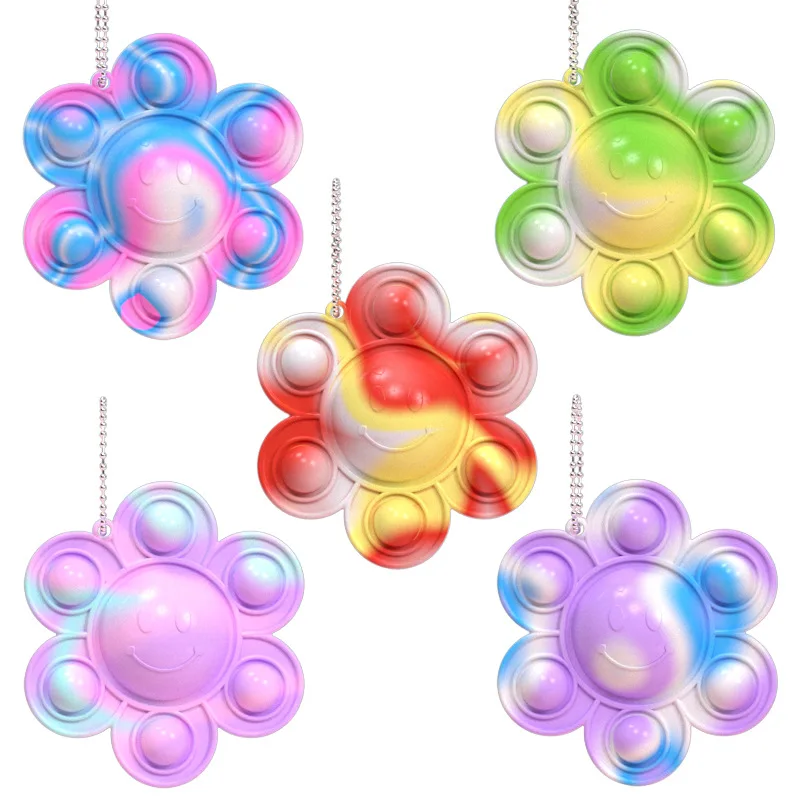 

Children's Educational fidget Toys popsit Fun Holiday Gifts for Children with Autism Bag Pendants