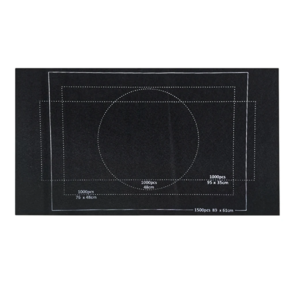 

Portable Jigsaw Puzzle Mat 1500 Pieces Puzzles Storage Bag Blanket Black