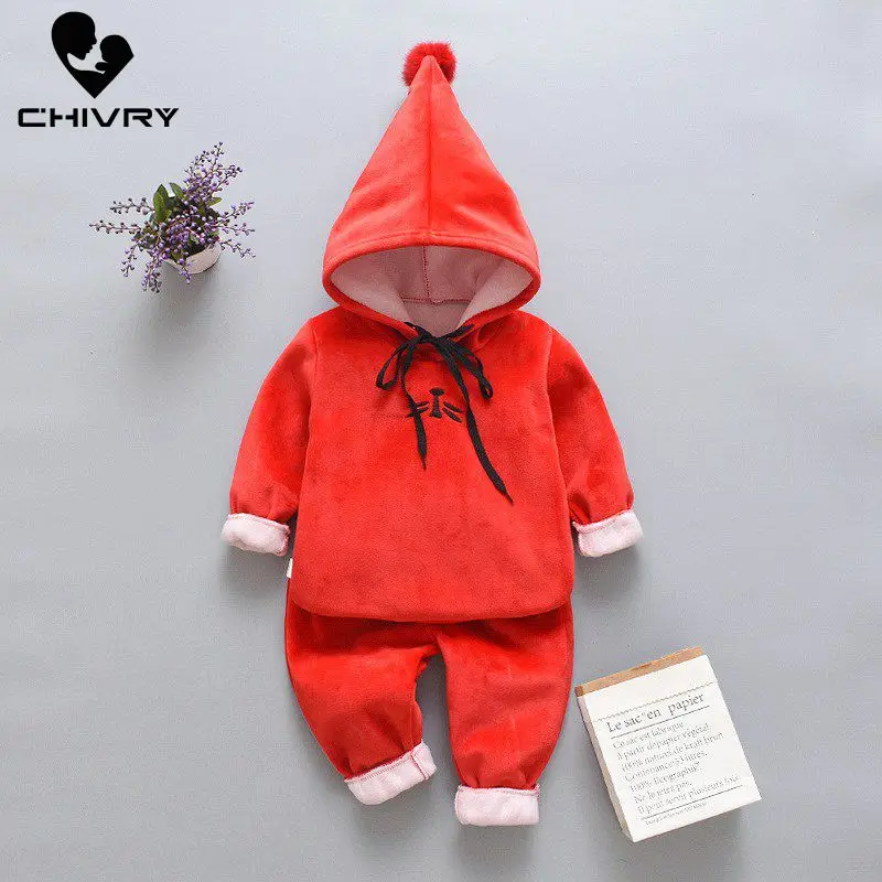 Осенне-зимний комплект одежды для маленьких мальчиков и девочек кофта с