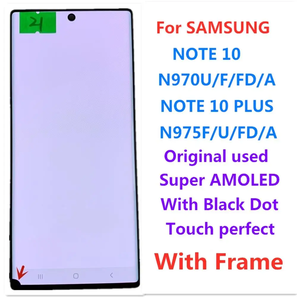 Сенсорный ЖК дисплей в сборе для Samsung note10 n970 plus n975 оригинальный Super AMOLED с сенсорным