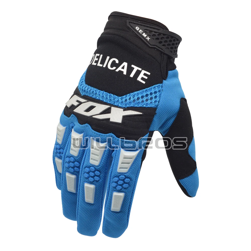 Motocross Gloves Guantes MX BMX DH Dirt Bike Off-road Enduro Moto Cross Mountain Bicycle Cycling Black Red Luvas images - 6