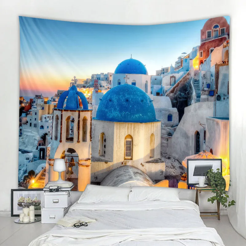 

Nordic INS Greece Love Sea Landscape Tapestry Squad Witchcraft Wall Tapestry Mandala Wall Decoration Tapestry Bedroom Tapestry