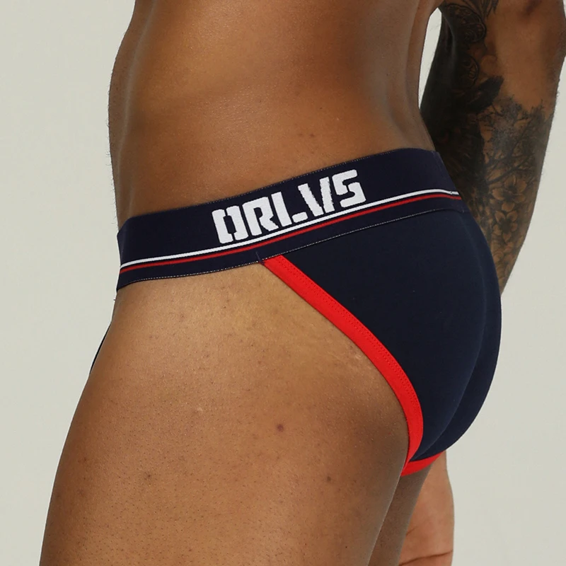 

Мужские трусы брифы из дышащей ткани ORLVS, желтые брифы, джоки, быстросохнущее нижнее белье для мужчин, гей-трусы танга, бикини, 2019