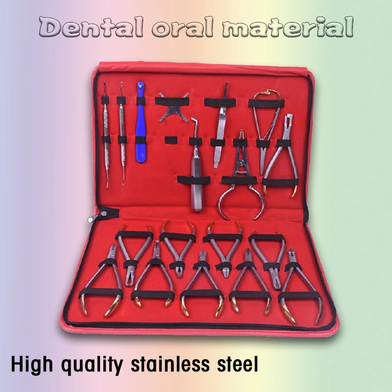 Набор ортодонтических инструментов комплект из 18 предметов для орального