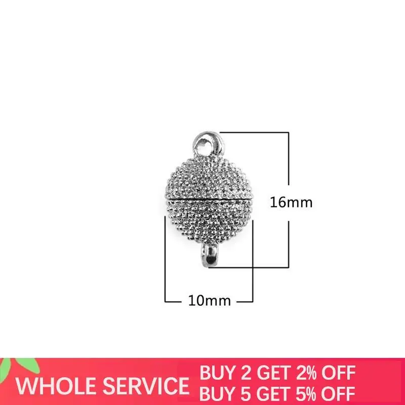 5 шт. круглые магнитные застежки для браслета Пряжка из сплава фурнитура