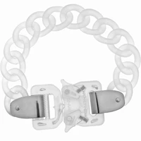 hip hop 1017 9sm transparent acrylic necklace rollercoaster track alyx pvc letter buckle bracelet for men women girls jewelry