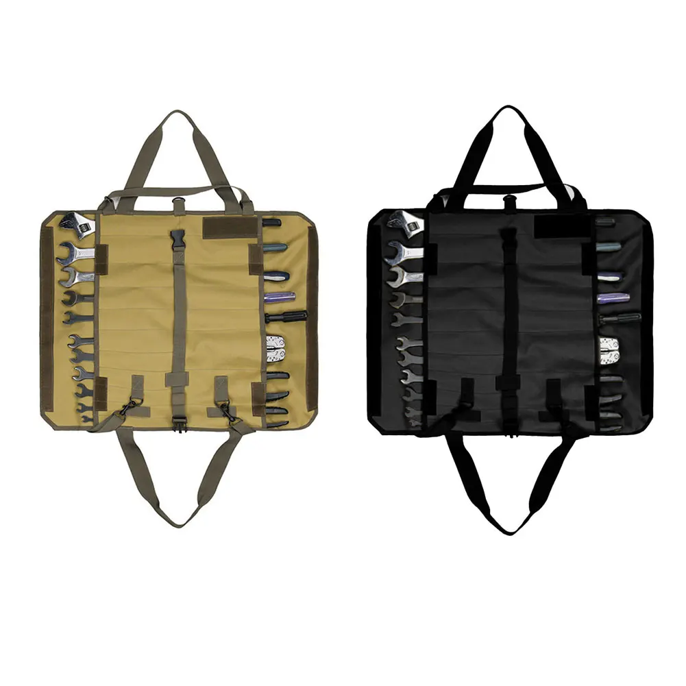 

600D Foldable Multi-Pocket Car Back Seat Hanging Storage Bag Zipper Pockets Wrench Screwdrivers Tools Storage Organizer
