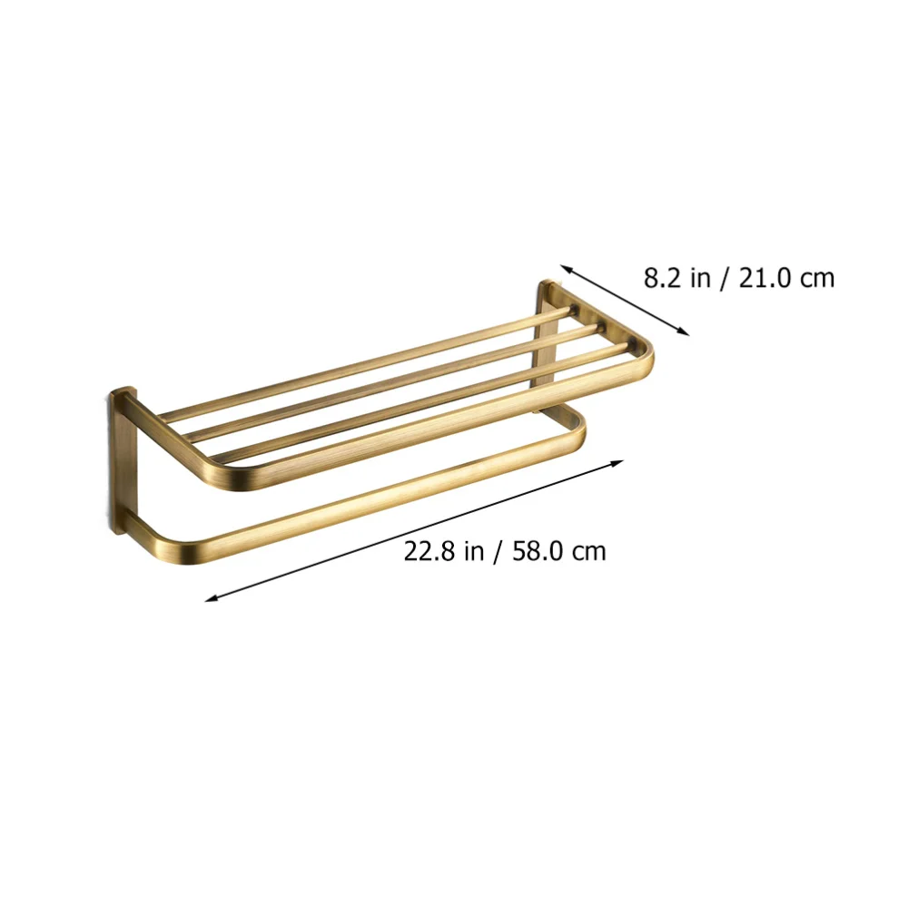 

1pc Multi-functional Bath Towel Rack Bathroom Wall-mounted Storage Rack