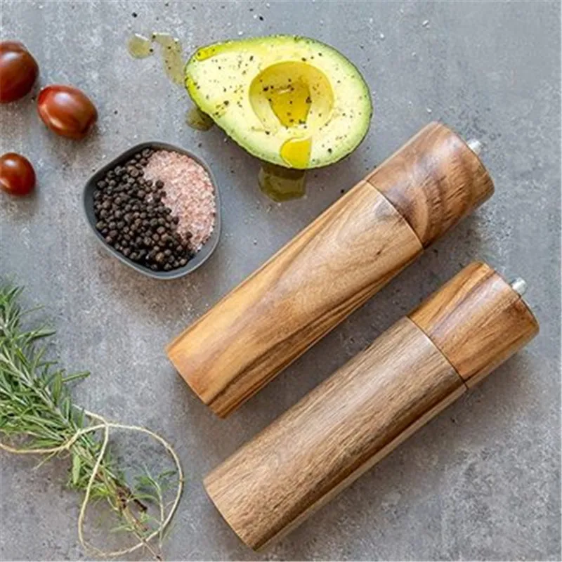 

Cylindrical grinder Acacia wood pepper grinder ceramic core manual pepper grinder multi-purpose seasoning bottle kitchen tool