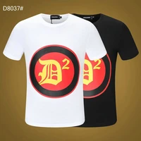 new dsquared2 mens womens printed lettersround neck short sleeve street hip hop pure cotton tee t shirt 8037