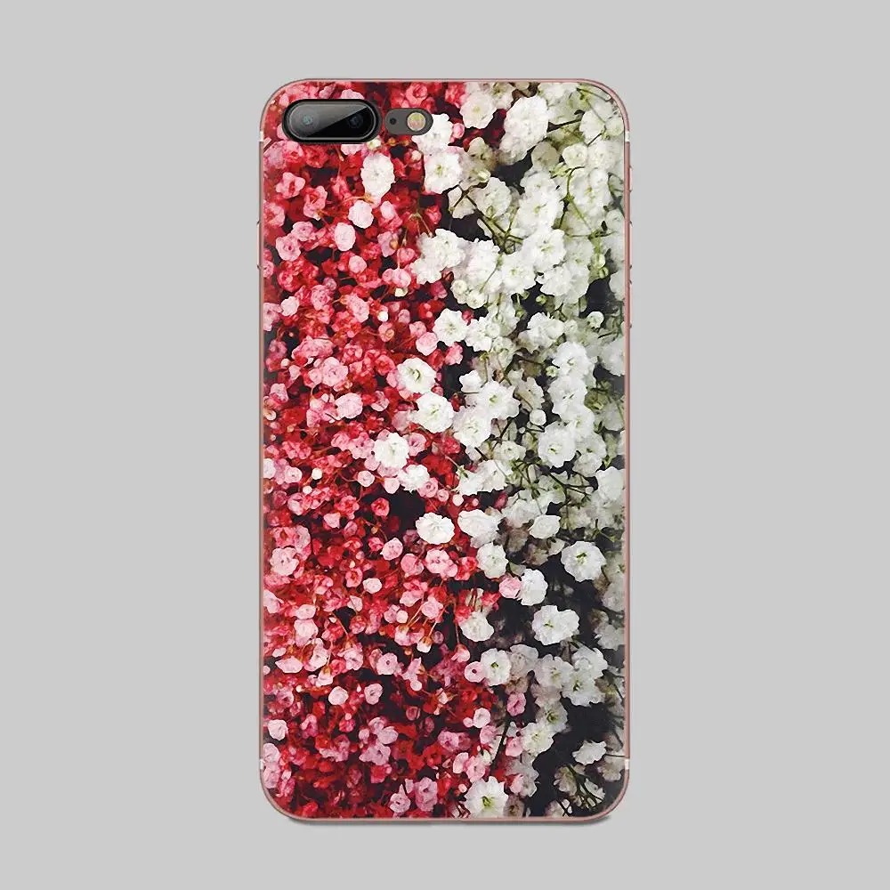 Прозрачная мягкая оболочка большой полосы из розовых цветочков на huawei Honor 4C 5A 5C 5X6