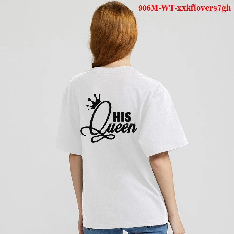

Lovers Couple Tops King and Queen Lettering Graphic T Shirts Harajuku Clothes Couples Matching Tshirt Lover T-shirt Ulzzang Tees