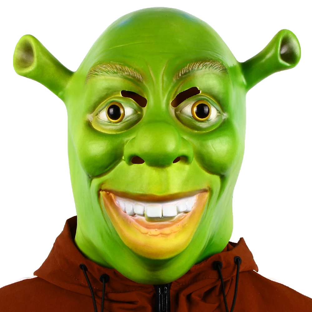 

Party Mask Cosplay Realistic Latex Shrek Mask Halloween Masks Scary Green Monster Dress Up