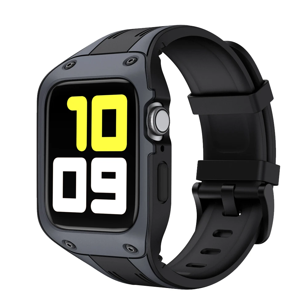 Спортивный силиконовый ремешок от чехол для Apple Watch версии 6 SE 5 4 44 мм наручных