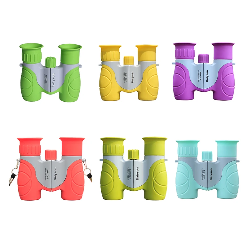 Дальномеры для детей Datyson 8x21 компактные призмы на крыше для наблюдения за птицами, обучения и в качестве подарков на Рождество для детей 6 цветов.