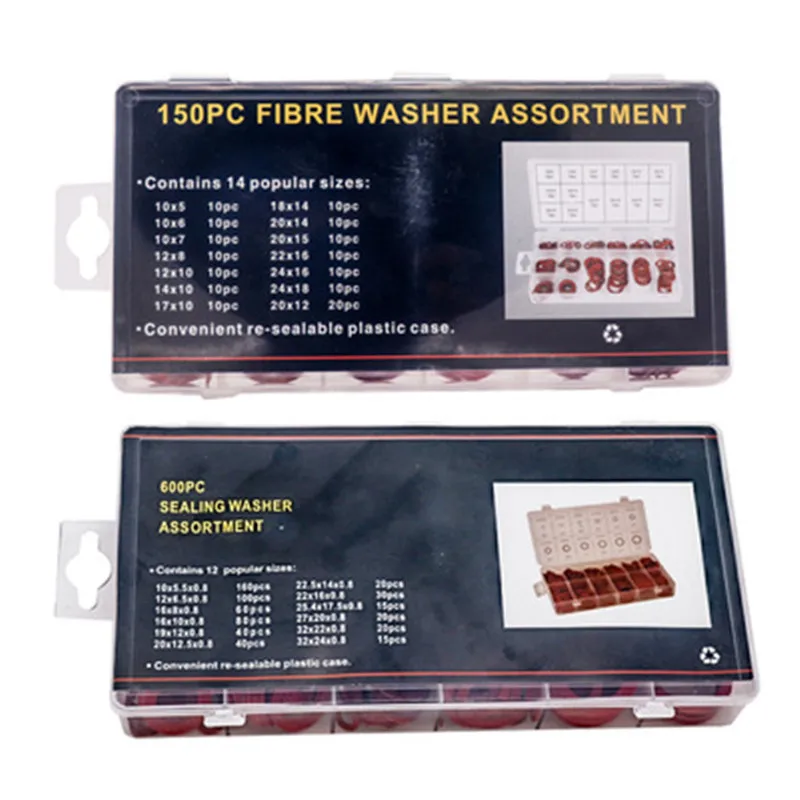 Набор плоских шайб из красного стального волокна 150/600 шт. | Обустройство дома