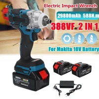388vf 588n m brushless electric wrench 12 inch electric impact wrench 3 speed adjust 19800mah li battery for 18v makita battery