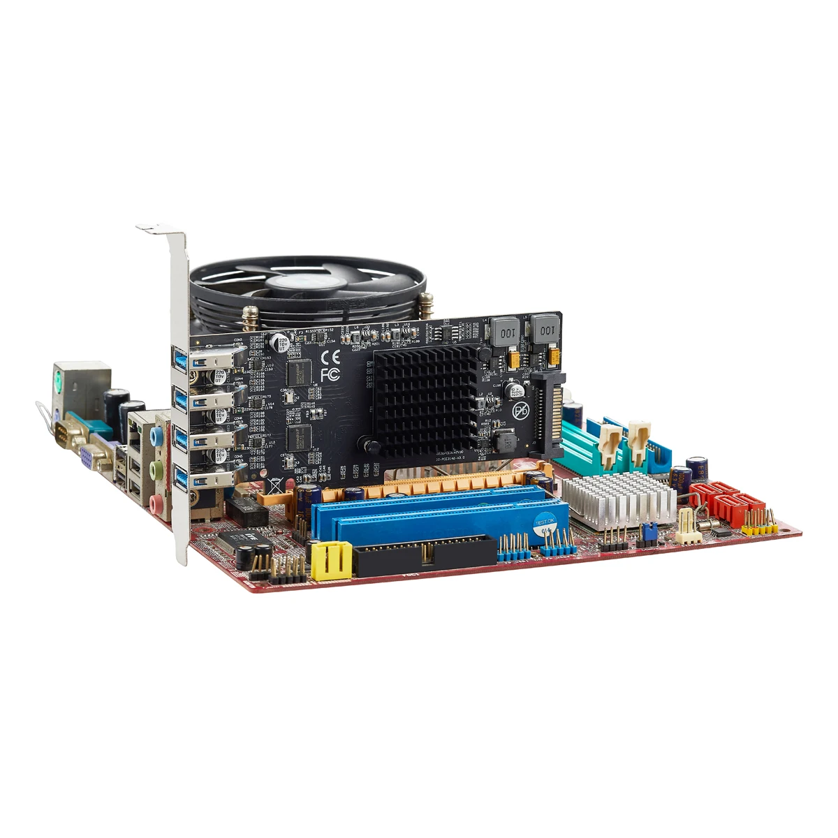 Контроллер Расширения хоста IOCREST Pcie 3 0 X4 до 4 портов s USB3.2 Gen 1 Gen2 Type-a скорость порта